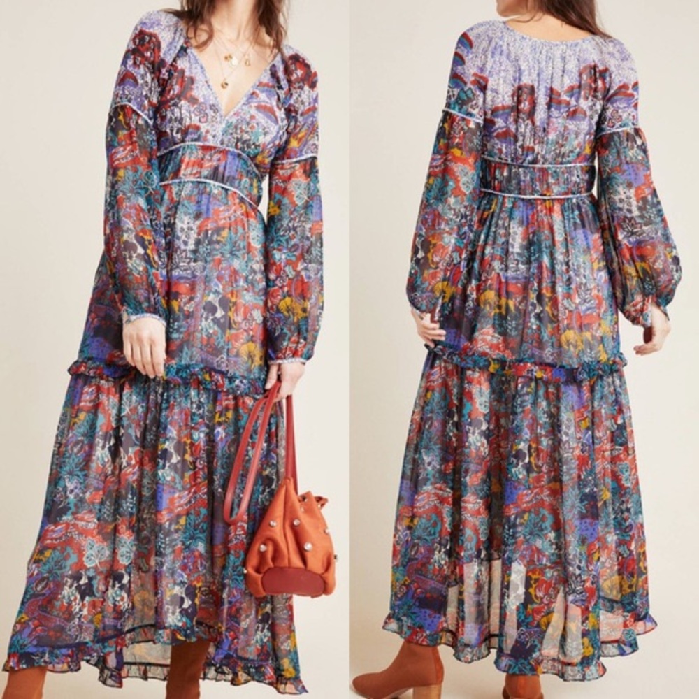 Maeve Anthropologie annabella maxi dress